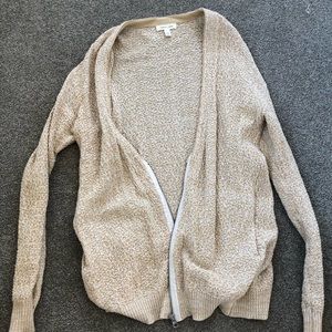 Urban outfitters tan zippered cardigan in XS